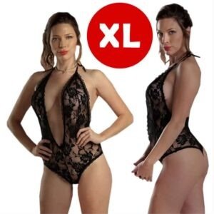 BODY CON ESCOTE AMPLIO Y TRANSPARENCIAS XL